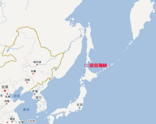 宗谷海峽位置示意圖 宗谷海峽位置示意圖
